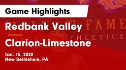 Redbank Valley  vs Clarion-Limestone  Game Highlights - Jan. 15, 2020