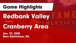 Redbank Valley  vs Cranberry Area  Game Highlights - Jan. 29, 2020
