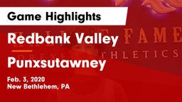 Redbank Valley  vs Punxsutawney  Game Highlights - Feb. 3, 2020