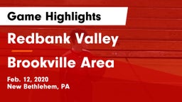 Redbank Valley  vs Brookville Area  Game Highlights - Feb. 12, 2020