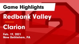 Redbank Valley  vs Clarion Game Highlights - Feb. 19, 2021