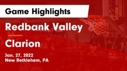 Redbank Valley  vs Clarion  Game Highlights - Jan. 27, 2022