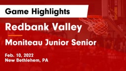 Redbank Valley  vs Moniteau Junior Senior  Game Highlights - Feb. 10, 2022