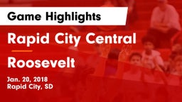 Rapid City Central  vs Roosevelt  Game Highlights - Jan. 20, 2018