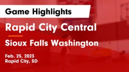 Rapid City Central  vs Sioux Falls Washington  Game Highlights - Feb. 25, 2023