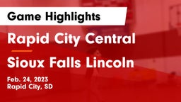 Rapid City Central  vs Sioux Falls Lincoln  Game Highlights - Feb. 24, 2023