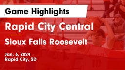 Rapid City Central  vs Sioux Falls Roosevelt  Game Highlights - Jan. 6, 2024