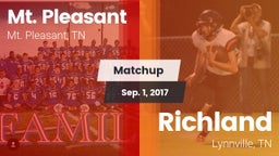 Matchup: Mt. Pleasant High vs. Richland  2017