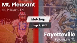 Matchup: Mt. Pleasant High vs. Fayetteville  2017