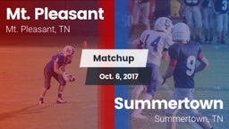 Matchup: Mt. Pleasant High vs. Summertown  2017