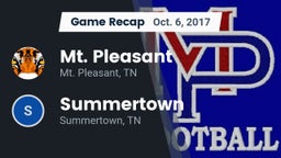 Recap: Mt. Pleasant  vs. Summertown  2017
