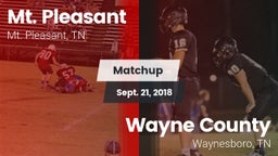 Matchup: Mt. Pleasant High vs. Wayne County  2018