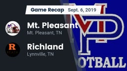 Recap: Mt. Pleasant  vs. Richland  2019