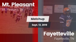 Matchup: Mt. Pleasant High vs. Fayetteville  2019