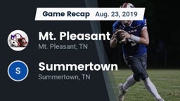 Recap: Mt. Pleasant  vs. Summertown  2019