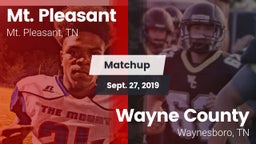 Matchup: Mt. Pleasant High vs. Wayne County  2019