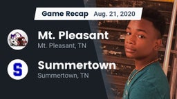 Recap: Mt. Pleasant  vs. Summertown  2020