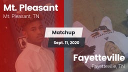 Matchup: Mt. Pleasant High vs. Fayetteville  2020