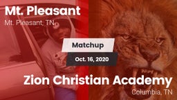 Matchup: Mt. Pleasant High vs. Zion Christian Academy  2020