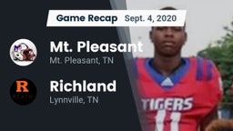 Recap: Mt. Pleasant  vs. Richland  2020