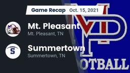 Recap: Mt. Pleasant  vs. Summertown  2021