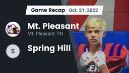 Recap: Mt. Pleasant  vs. Spring Hill 2022
