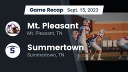 Recap: Mt. Pleasant  vs. Summertown  2023