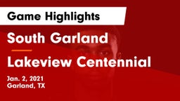 South Garland  vs Lakeview Centennial  Game Highlights - Jan. 2, 2021