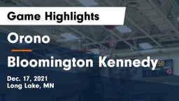 Orono  vs Bloomington Kennedy  Game Highlights - Dec. 17, 2021