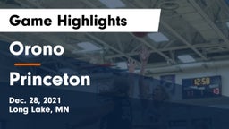 Orono  vs Princeton  Game Highlights - Dec. 28, 2021