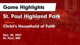 St. Paul Highland Park  vs Christ's Household of Faith Game Highlights - Dec. 20, 2023