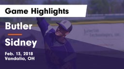 Butler  vs Sidney  Game Highlights - Feb. 13, 2018