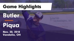 Butler  vs Piqua  Game Highlights - Nov. 30, 2018