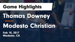 Thomas Downey  vs Modesto Christian  Game Highlights - Feb 10, 2017