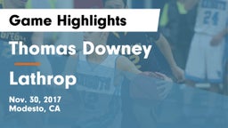 Thomas Downey  vs Lathrop  Game Highlights - Nov. 30, 2017