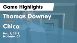 Thomas Downey  vs Chico  Game Highlights - Dec. 8, 2018