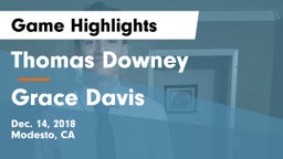 Thomas Downey  vs Grace Davis  Game Highlights - Dec. 14, 2018