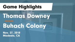 Thomas Downey  vs Buhach Colony  Game Highlights - Nov. 27, 2018