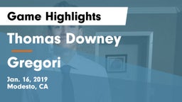 Thomas Downey  vs Gregori  Game Highlights - Jan. 16, 2019
