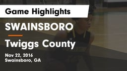 SWAINSBORO  vs Twiggs County  Game Highlights - Nov 22, 2016