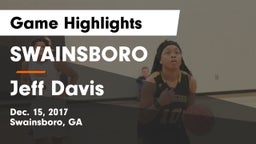 SWAINSBORO  vs Jeff Davis  Game Highlights - Dec. 15, 2017