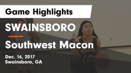SWAINSBORO  vs Southwest Macon Game Highlights - Dec. 16, 2017