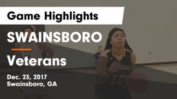 SWAINSBORO  vs Veterans  Game Highlights - Dec. 23, 2017