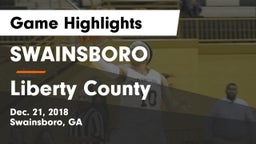 SWAINSBORO  vs Liberty County Game Highlights - Dec. 21, 2018