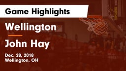 Wellington  vs John Hay  Game Highlights - Dec. 28, 2018