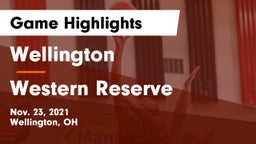 Wellington  vs Western Reserve  Game Highlights - Nov. 23, 2021