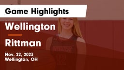 Wellington  vs Rittman  Game Highlights - Nov. 22, 2023