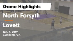 North Forsyth  vs Lovett  Game Highlights - Jan. 4, 2019