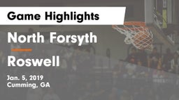 North Forsyth  vs Roswell  Game Highlights - Jan. 5, 2019