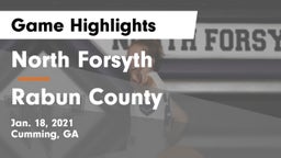 North Forsyth  vs Rabun County  Game Highlights - Jan. 18, 2021